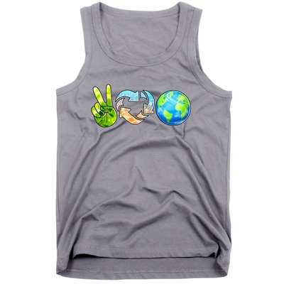 Peace Love Recycle Earth Celebrate Earth Day Everyday Tank Top