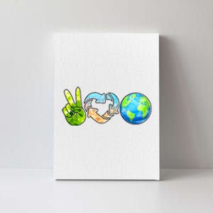 Peace Love Recycle Earth Celebrate Earth Day Everyday Canvas