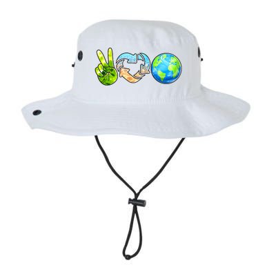 Peace Love Recycle Earth Celebrate Earth Day Everyday Legacy Cool Fit Booney Bucket Hat