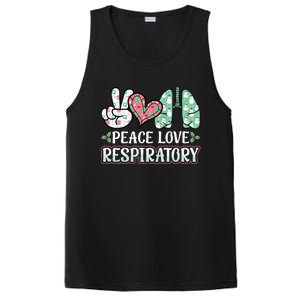 Peace Love Respiratory Therapist Christmas Lung Therapy PosiCharge Competitor Tank