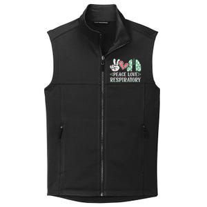 Peace Love Respiratory Therapist Christmas Lung Therapy Collective Smooth Fleece Vest