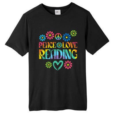 Peace Love Reading Tie Dye Book Lover Bookworm Librarian Tall Fusion ChromaSoft Performance T-Shirt