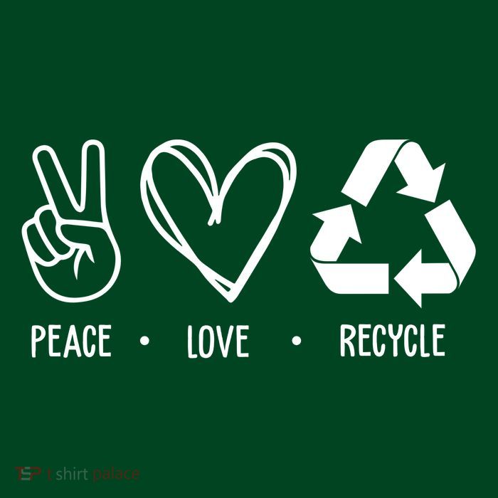 Peace Love Recycle Earth Day Premium T-Shirt