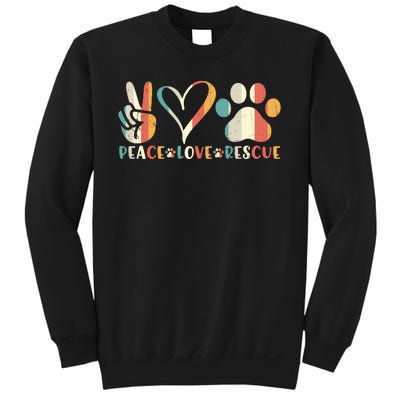 Peace Love Rescue Animals Vintage Sweatshirt