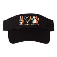 Peace Love Rescue Animals Vintage Valucap Bio-Washed Visor