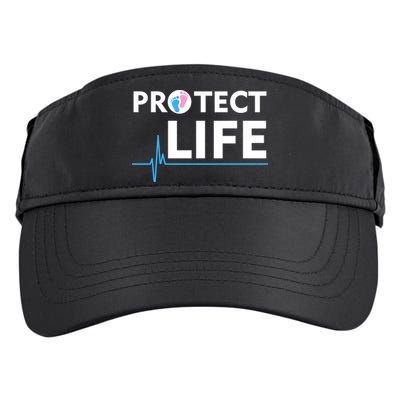 Protect Life Ribbon Pregnancy Infant Loss Awareness Stop Abortion Adult Drive Performance Visor