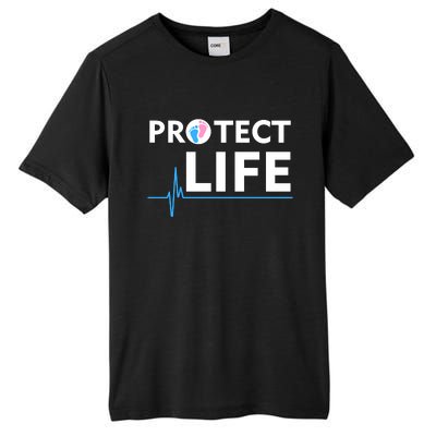 Protect Life Ribbon Pregnancy Infant Loss Awareness Stop Abortion Tall Fusion ChromaSoft Performance T-Shirt