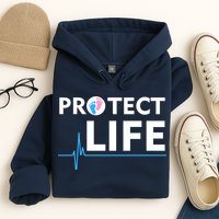 Protect Life Ribbon Pregnancy Infant Loss Awareness Stop Abortion Hoodie