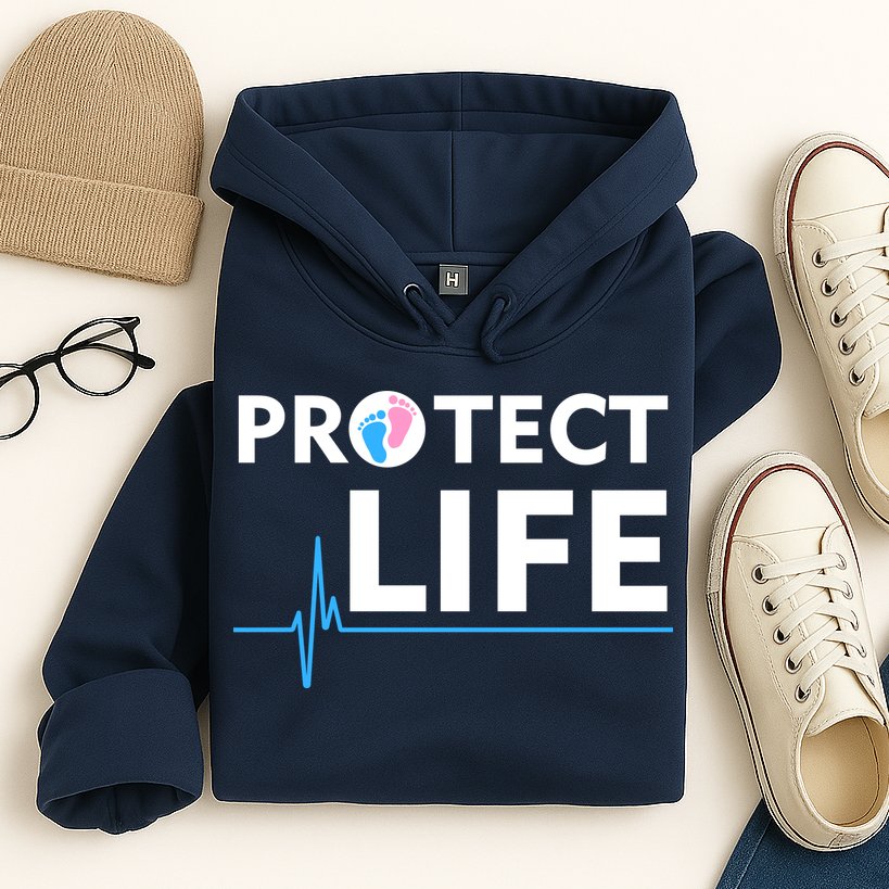 Protect Life Ribbon Pregnancy Infant Loss Awareness Stop Abortion Hoodie