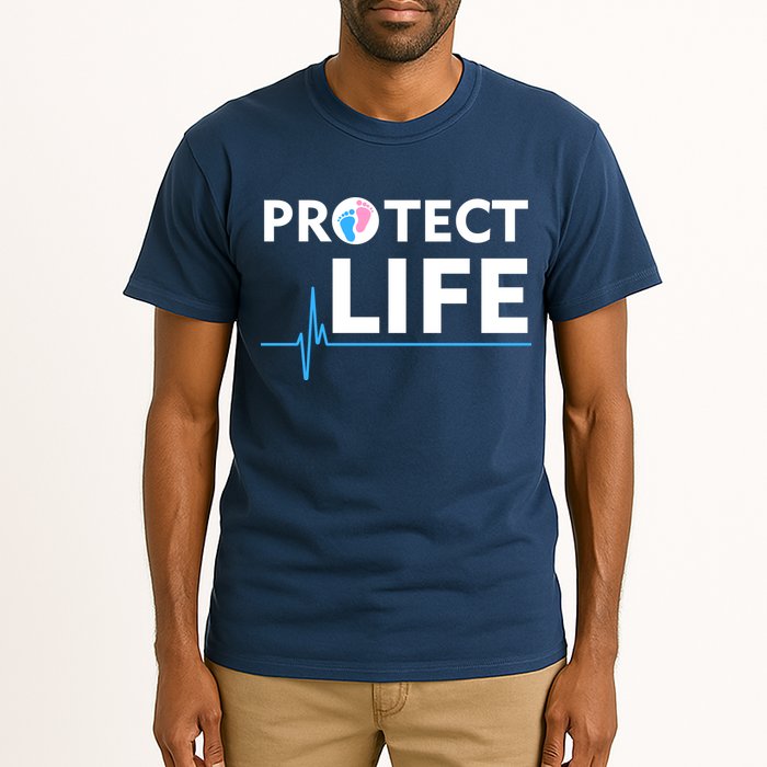 Protect Life Ribbon Pregnancy Infant Loss Awareness Stop Abortion Tall T-Shirt