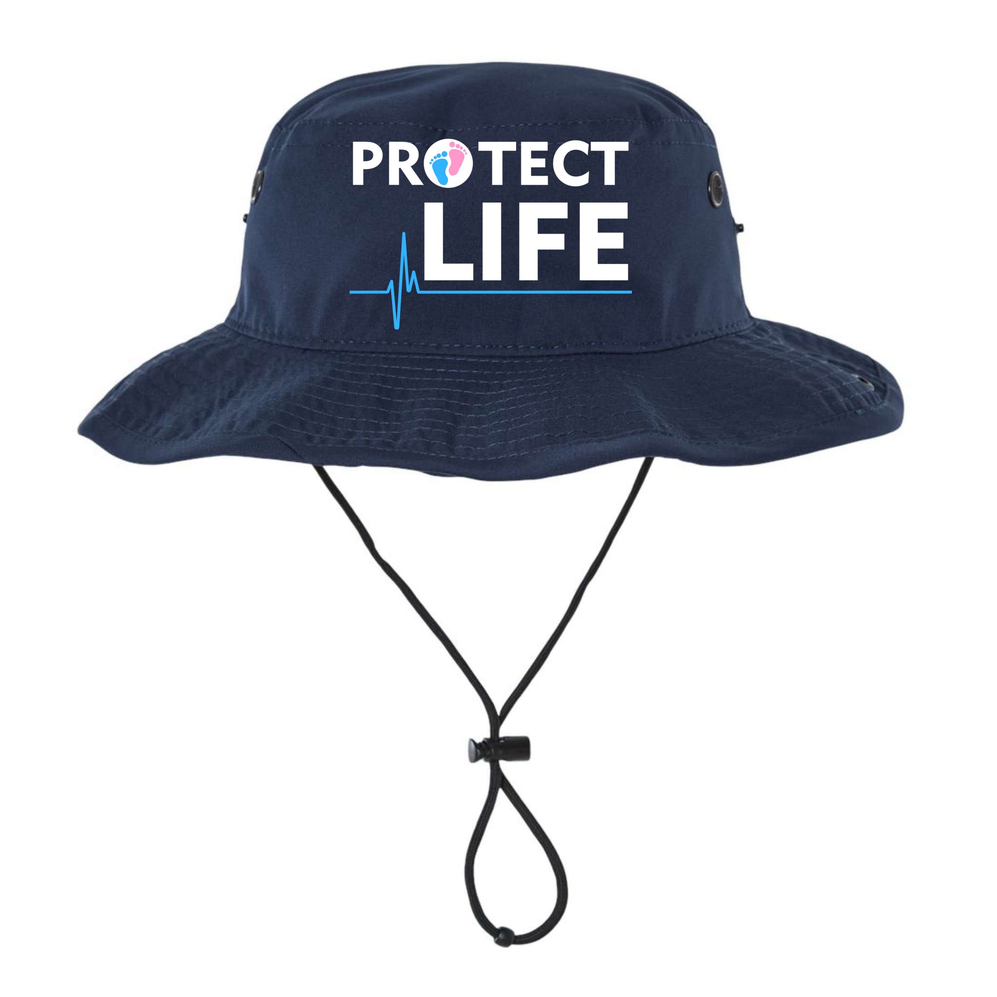 Protect Life Ribbon Pregnancy Infant Loss Awareness Stop Abortion Bucket Hat