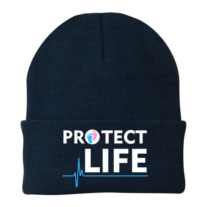 Protect Life Ribbon Pregnancy Infant Loss Awareness Stop Abortion Beanie