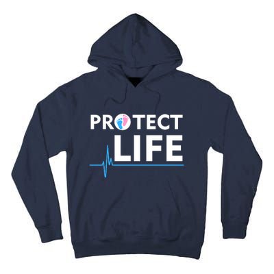 Protect Life Ribbon Pregnancy Infant Loss Awareness Stop Abortion Tall Hoodie