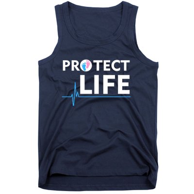 Protect Life Ribbon Pregnancy Infant Loss Awareness Stop Abortion Tank Top