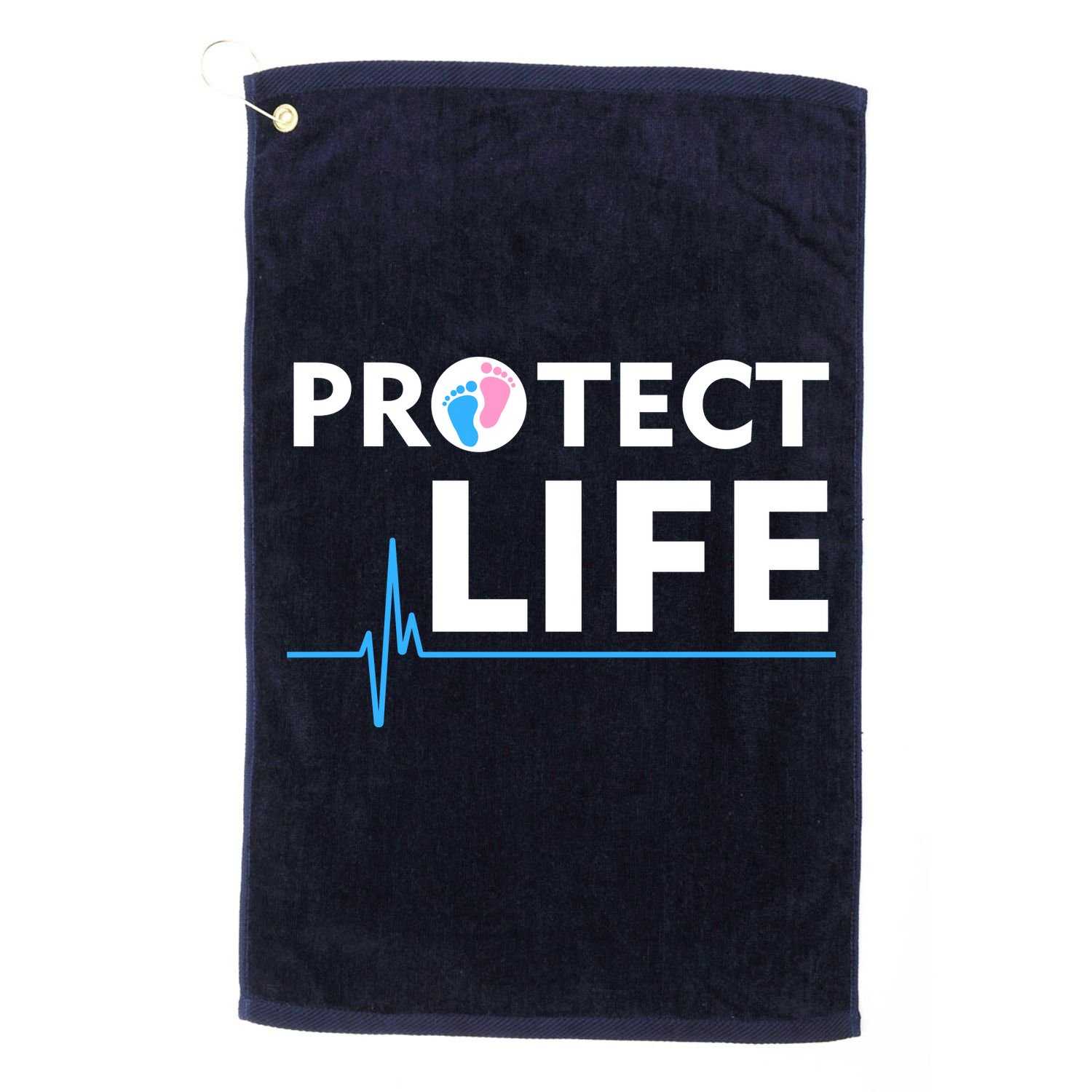 Protect Life Ribbon Pregnancy Infant Loss Awareness Stop Abortion Golf Towel