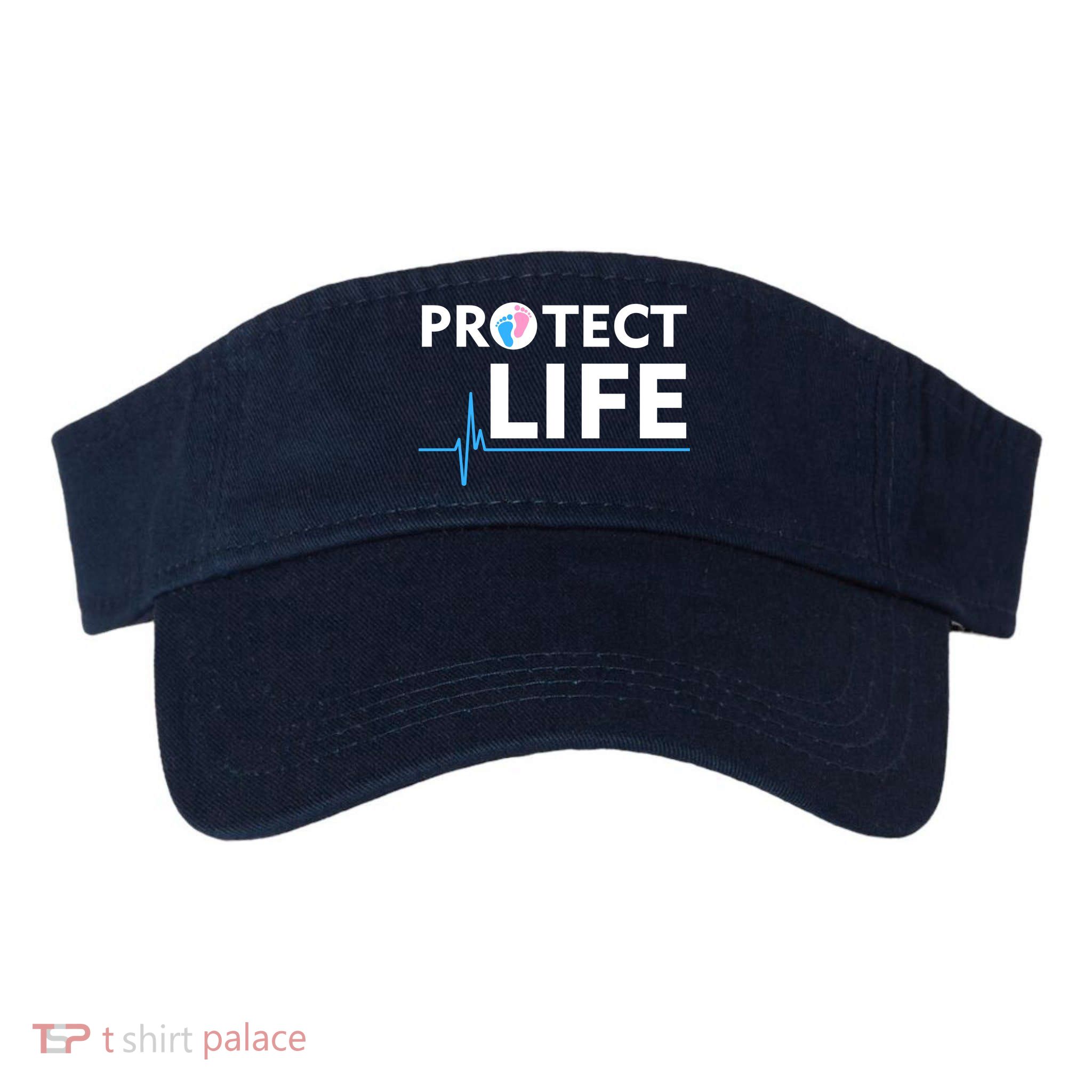Protect Life Ribbon Pregnancy Infant Loss Awareness Stop Abortion Visor