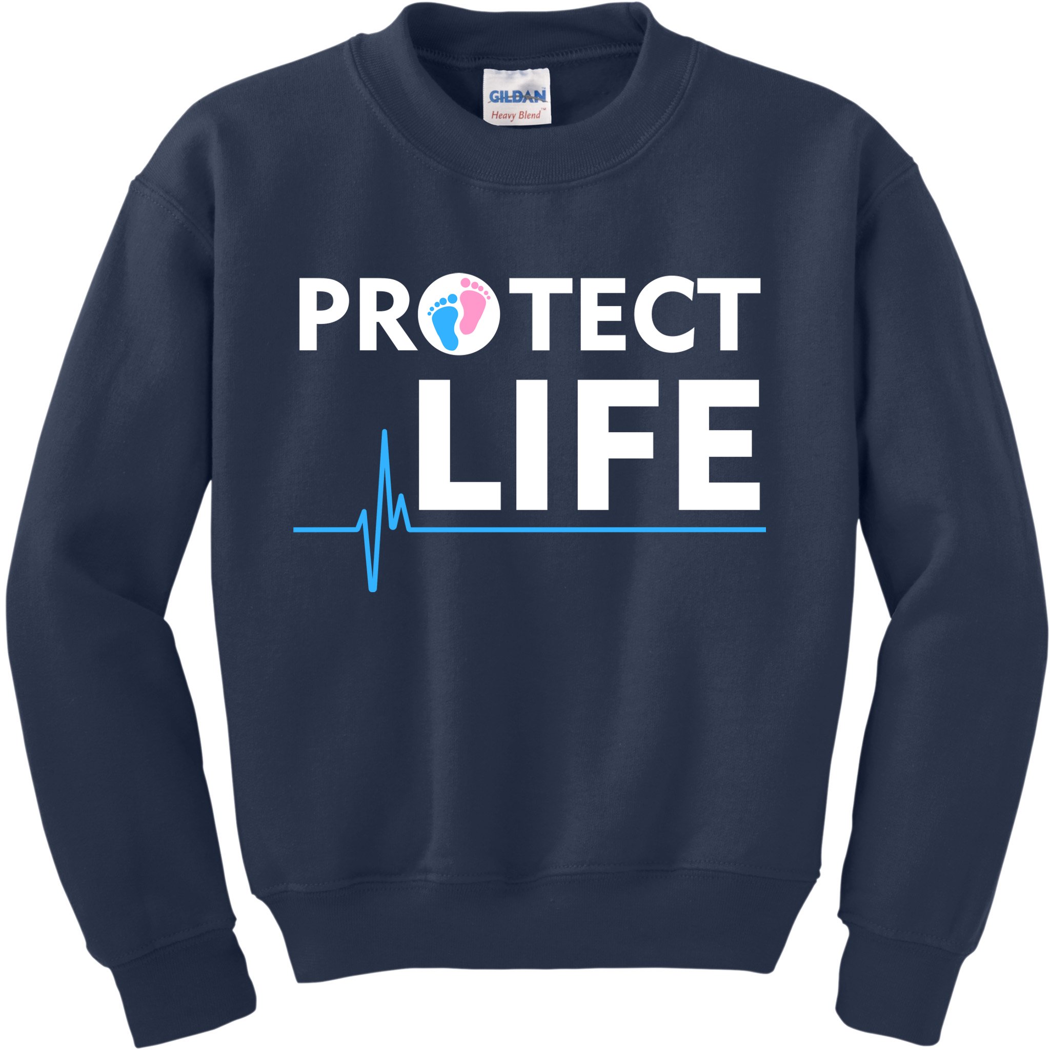 Protect Life Ribbon Pregnancy Infant Loss Awareness Stop Abortion Kids Sweatshirt