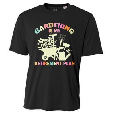 Planting Lover Retired Gardening Is My Retirement Plan Cooling Performance Crew T-Shirt