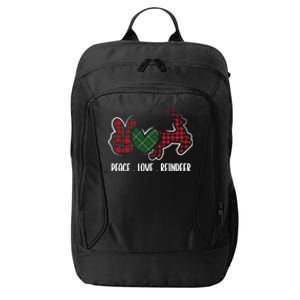 Peace Love Reindeer Christmas Family Deer Lover Xmas Party City Backpack