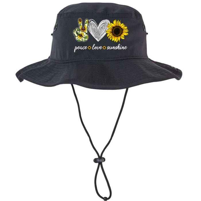 Peace Love Sunshine Sunflower Hippie Sunflower Lover Gifts Legacy Cool Fit Booney Bucket Hat