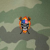 Patriotic Lacrosse Skull Legacy Tie Dye Trucker Hat