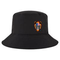 Patriotic Lacrosse Skull Cool Comfort Performance Bucket Hat