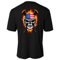 Patriotic Lacrosse Skull Performance Shirt
