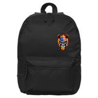Patriotic Lacrosse Skull 16 in Basic Backpack