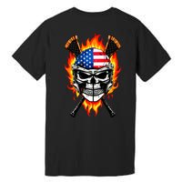 Patriotic Lacrosse Skull Premium T-Shirt