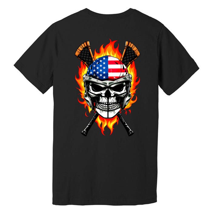 Patriotic Lacrosse Skull Premium T-Shirt