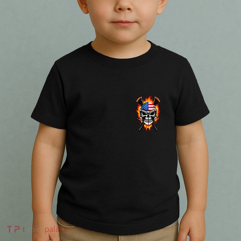 Patriotic Lacrosse Skull Toddler T-Shirt