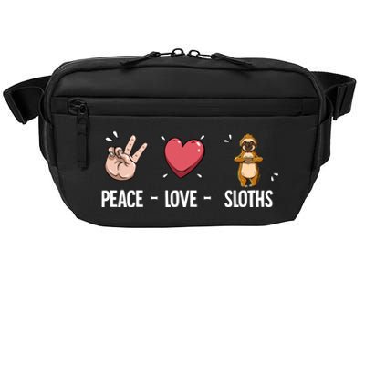 Peace Love Sloths Cute Gift Crossbody Pack