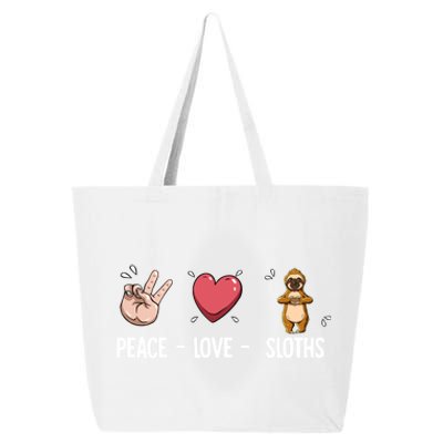 Peace Love Sloths Cute Gift 25L Jumbo Tote