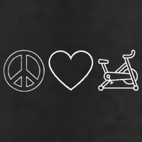 Peace Love Spin Heart Funny Spin Class Spinning Cycling Gym 11oz C Handle Ceramic Mug