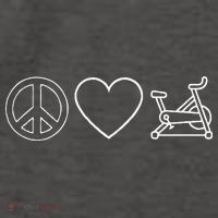 Peace Love Spin Heart Funny Spin Class Spinning Cycling Gym Vector Backpack