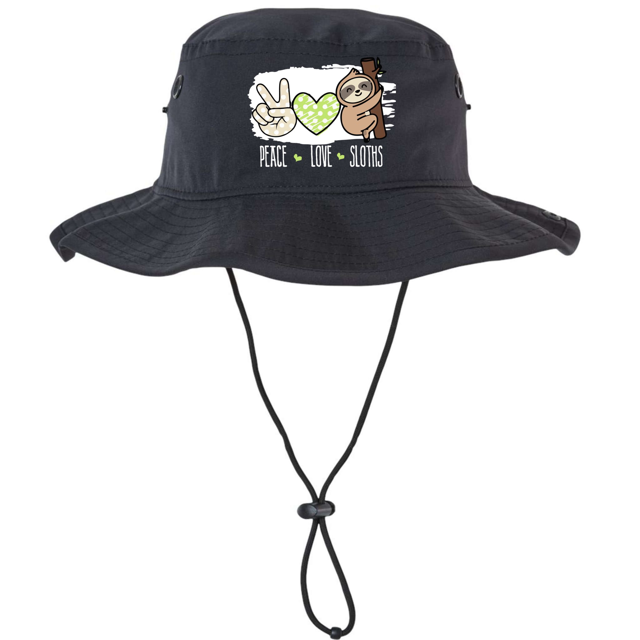 Peace Love Sloths Tropical Sloth Lover Hippie Gift Bucket Hat