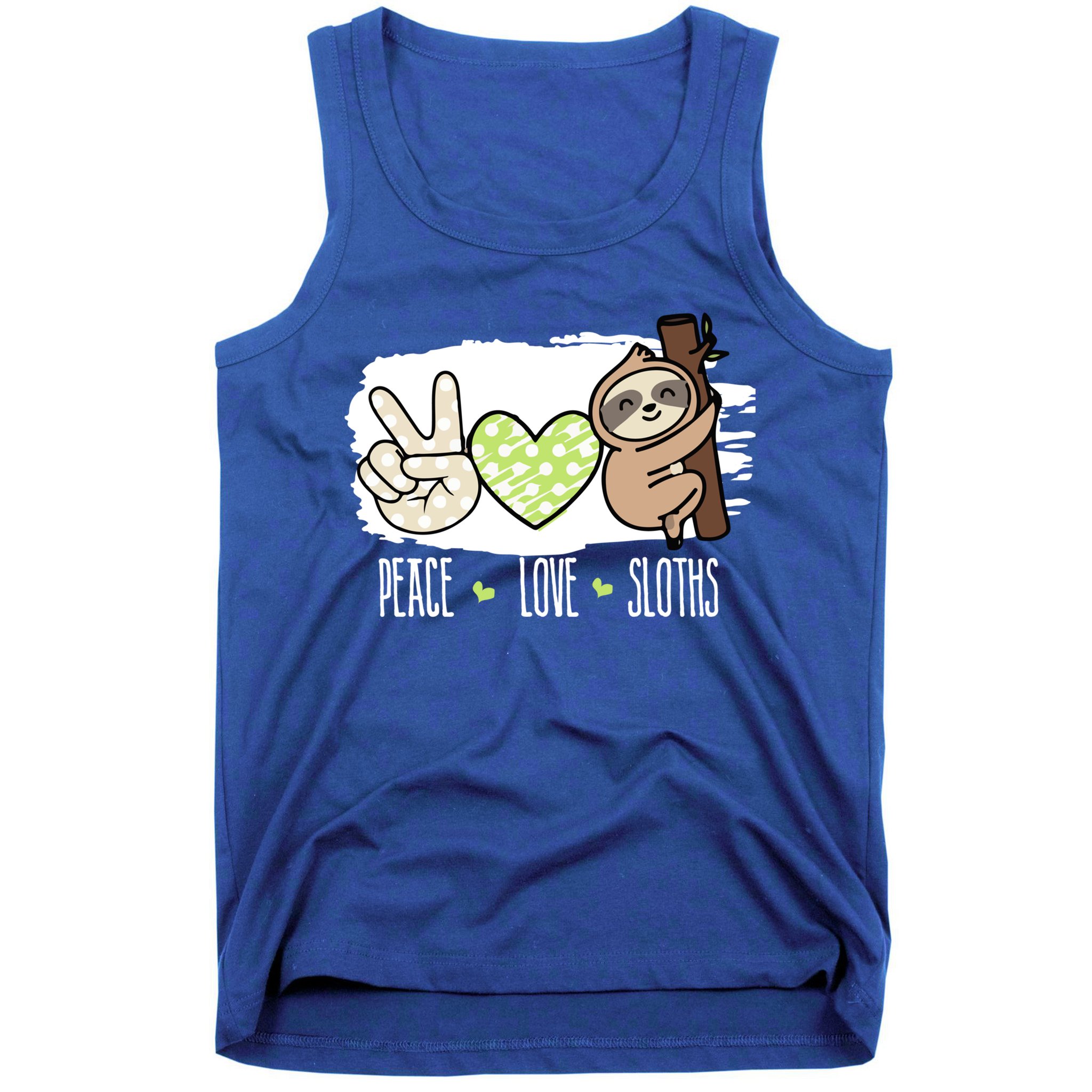 Peace Love Sloths Tropical Sloth Lover Hippie Gift Tank Top