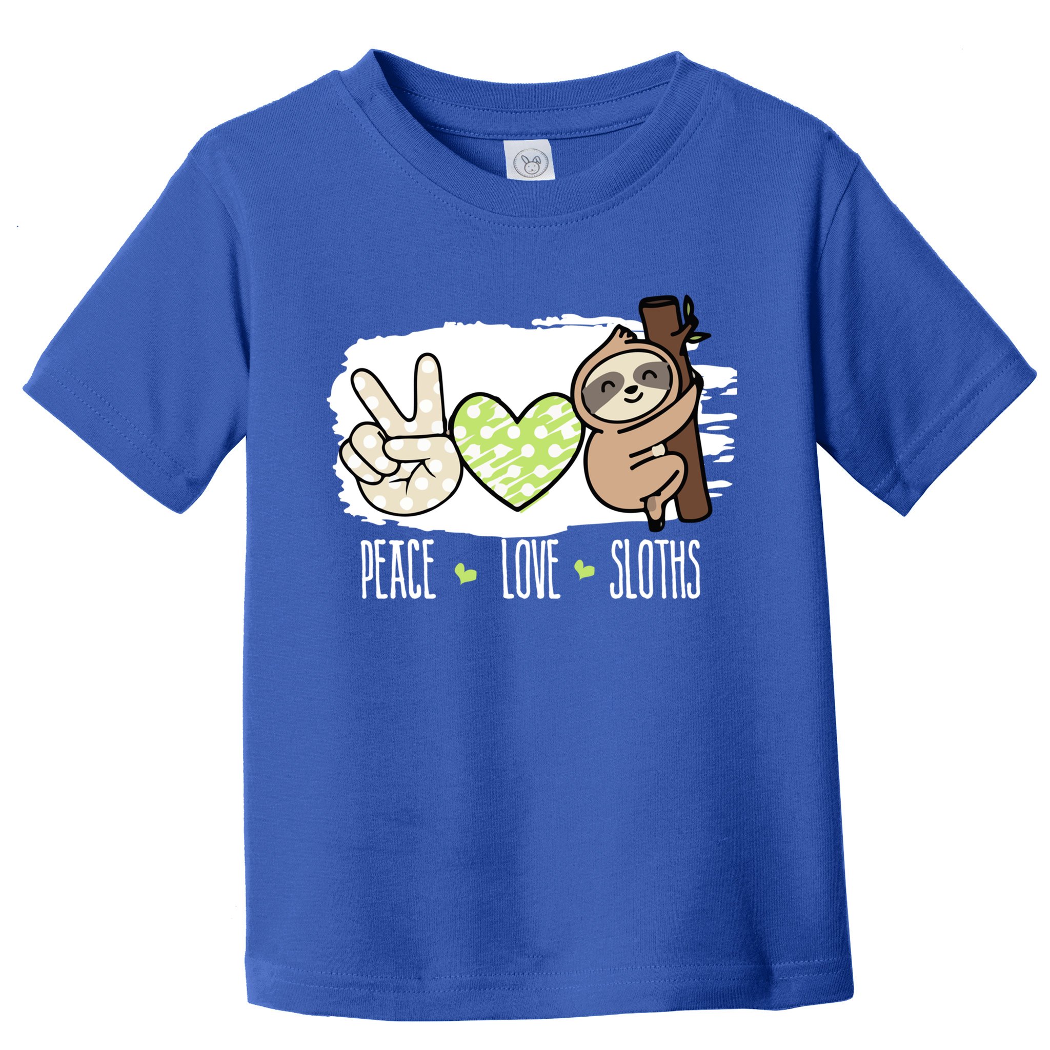 Peace Love Sloths Tropical Sloth Lover Hippie Gift Toddler T-Shirt