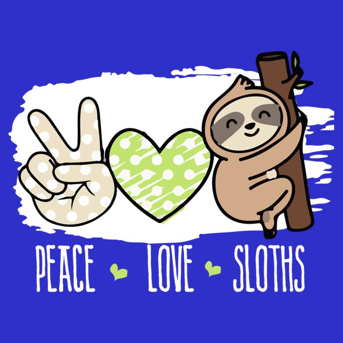 Peace Love Sloths Tropical Sloth Lover Hippie Gift Toddler T-Shirt