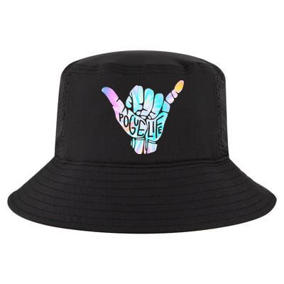 Pogue Life Shaka Hand Hang Loose Tie Dye Pattern (obx) Cool Comfort Performance Bucket Hat