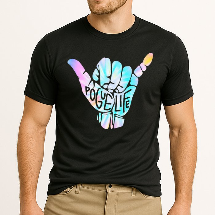 Pogue Life Shaka Hand Hang Loose Tie Dye Pattern (obx) Cooling Performance Crew T-Shirt