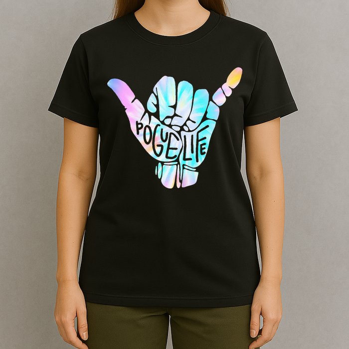 Pogue Life Shaka Hand Hang Loose Tie Dye Pattern (obx) T-Shirt