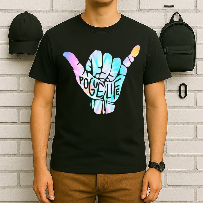 Pogue Life Shaka Hand Hang Loose Tie Dye Pattern (obx) T-Shirt