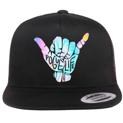 Pogue Life Shaka Hand Hang Loose Tie Dye Pattern (obx) Flatbill Hat
