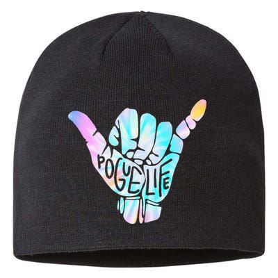 Pogue Life Shaka Hand Hang Loose Tie Dye Pattern (obx) Sustainable Beanie