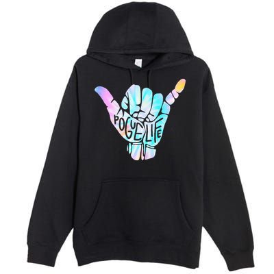 Pogue Life Shaka Hand Hang Loose Tie Dye Pattern (obx) Premium Pullover Hoodie