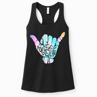 Pogue Life Shaka Hand Hang Loose Tie Dye Pattern (obx) Womens Tank Top