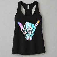 Pogue Life Shaka Hand Hang Loose Tie Dye Pattern (obx) Womens Tank Top