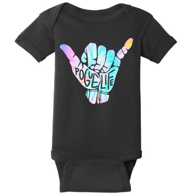 Pogue Life Shaka Hand Hang Loose Tie Dye Pattern (obx) Baby Bodysuit