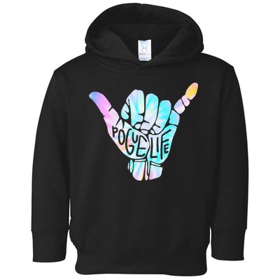 Pogue Life Shaka Hand Hang Loose Tie Dye Pattern (obx) Toddler Hoodie